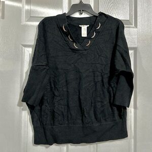 Matty M - Black Sweater Blouse